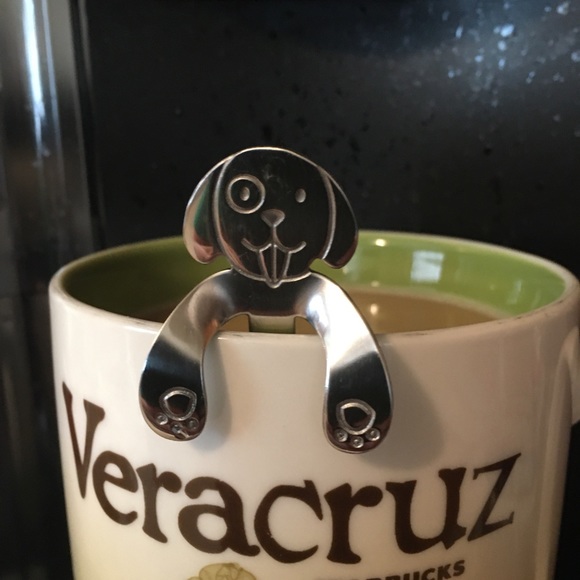 Dog coffee OR dessert spoon Silver Stainless - Picture 5 of 7